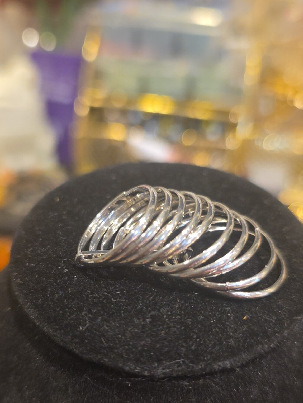 Source Unknown Silver Spiral Stackable Ring - Picture 5 of 6
